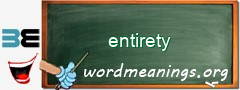 WordMeaning blackboard for entirety